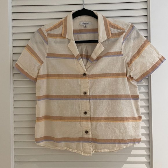 Madewell Camp Shirt in Stripe - Picture 2 of 3